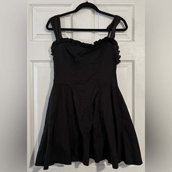 Free People Sweetheart Neck Black Sleeveless Mini Dress - Picture 4 of 7